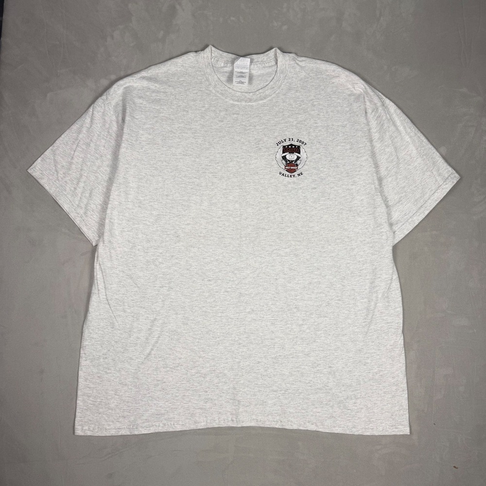 Y2K Mens Harley Davidson Day of the Hog Poker Run Graphic Tee 2XL